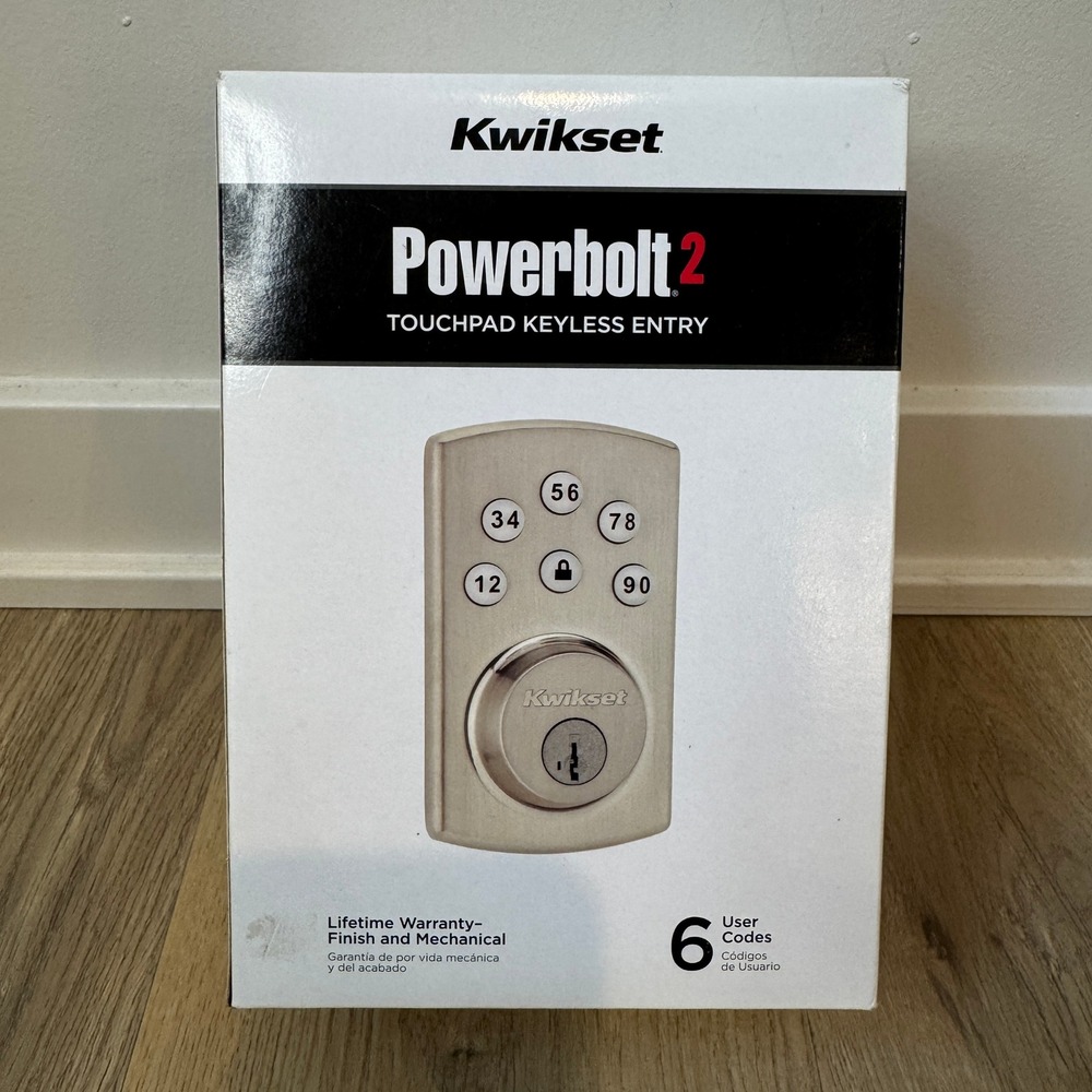 Kwikset Powerbolt 2 Touchpad Keyless Entry Deadbolt Satin Nickel NEW
